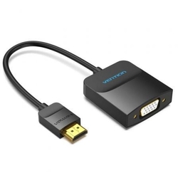Conversor Vention 42154/ Hdmi Macho Vga Hembra/ 15Cm/ Negro