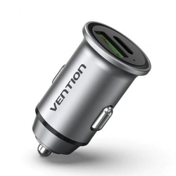 Cargador De Coche Vention Ffbh0/ 1Xusb-Tipo C/ 1Xusb/ 20W