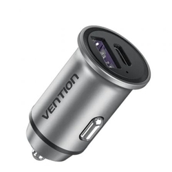 Cargador De Coche Vention Fffh0/ 1Xusb-Tipo C/ 1Xusb/ 30W