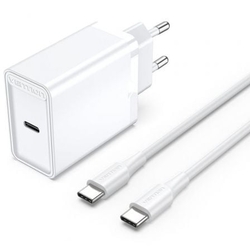 Cargador De Pared Vention Fahwf-Eu/ 1Xusb Tipo-C + 2X Cable