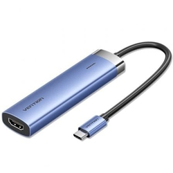 Docking Usb Tipo-C Vention Tgesb/ 3Xusb/ 1Xhdmi/ 1Xusb Tipo-