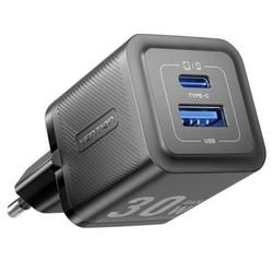Cargador Gan De Pared Vention Feqb0-Eu/ 1Xusb Tipo-C/ 1Xusb/