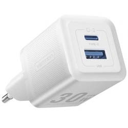 Cargador Gan De Pared Vention Feqw0-Eu/ 1Xusb Tipo-C/ 1Xusb/