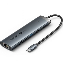 Docking Usb Tipo-C Vention Tguhb/ Rj45/ 2Xusb/ 1Xusb Tipo-C/