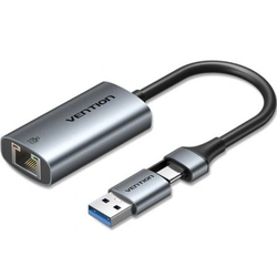 Adaptador Usb/Usb Tipo-C Rj45 Vention Cfqhb/ 1000Mbps