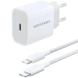 Cargador De Pared Vention G16W0-Eu/ 1Xusb Tipo-C + Cable Usb