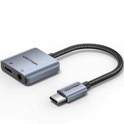 Adaptador Audio Vention Bigha/ Usb Tipo-C Macho Jack 3.5 Hem