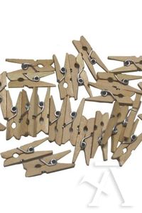 PAQ/30 PINZAS FUSTA NATURAL 4CM