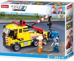CAMION GRUA AVEC REMOLQUE 205 PIÈCES TOWN SLUBAN