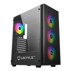 Caja Semitorre/Atx Unyka Mir100 S/Fuente Usb3.0 Negra Argb C