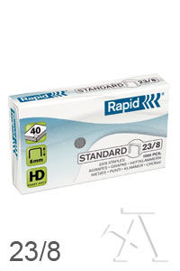 CAIXA 1000 GRAMPAS STANDARD 23/8 GALVANIZADAS RAPID