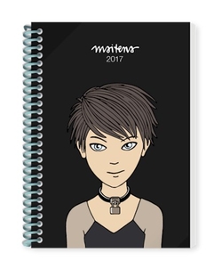 Agenda maitena anillada negra 2017