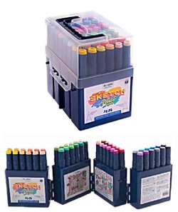 ESTOJO 48 MARCADORES SKETCH DUPLO PONTA COLORING