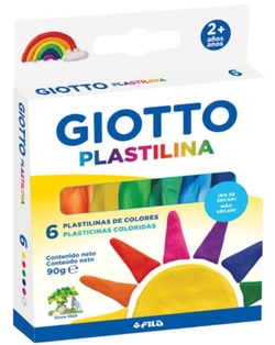 ESTOXO 6 BARRAS PLASTILINA GIOTTO 15G CORES CLASICOS