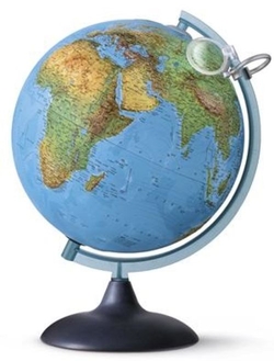 ESFERA URANIO RELIEVE 30CM CON LUZ E LUPA
