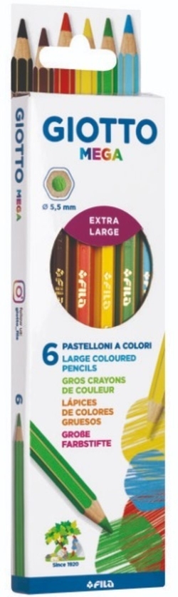 CASE OF 6 GIOTTO MEGA COLORED PENCILS