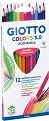 ÉTUI 12 CRAYONS COULEURS GIOTTO COLORS 3.0 ACQUARELL
