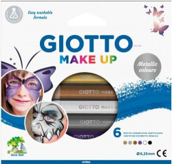 ESTOXO 6 LAPICES COSMETICOS GIOTTO MAKE UP CORES METAL
