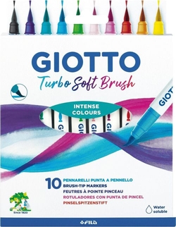 ESTOJO 10 MARCADORES GIOTTO TURBO SOFT BRUSH