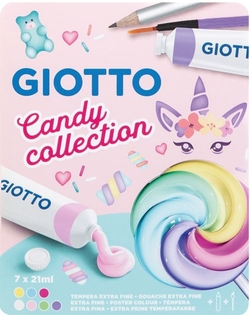 C/7 TEMPERA 21ML GIOTTO CANDY COLLECTION + LLAPIS + PINCEL