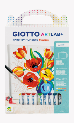 SET PINTAR POR NUMEROS FLORES GIOTTO ARTLAB+