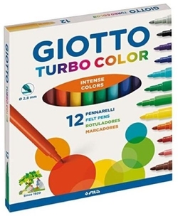 ÉTUI 12 STYLOS FEUTRE GIOTTO TURBOCOLOR