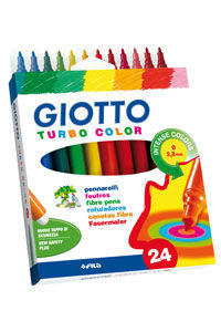 ÉTUI 24 STYLOS FEUTRE GIOTTO TURBOCOLOR