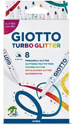 ÉTUI 8 STYLOS FEUTRE TURBO GLITTER GIOTTO
