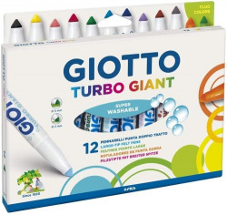 BOX OF 12 MARKERS TURBOCOLOR GIANT GIOTTO