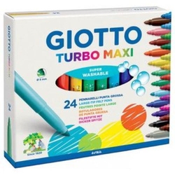 ÉTUI 24 STYLOS FEUTRE GIOTTO TURBO MAXI SUPERLAVABLES