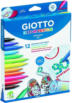 ESTOXO 12 ROTULADORES DECOR TEXTILE GIOTTO