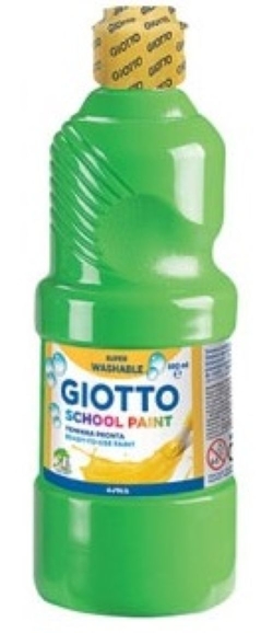 BOTE TEMPERA ESCOLAR GIOTTO 500ML VERDE CINABRIO