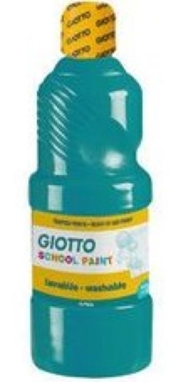 BOTE TEMPERA ESCOLAR GIOTTO 500ML AZUL TURQUESA