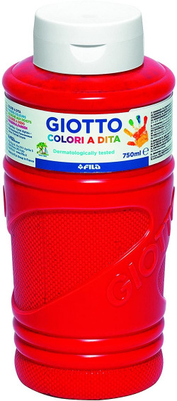 BOTE PINTURA DEDOS GIOTTO 750ML VERMELLO