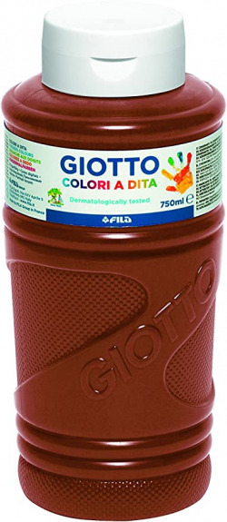 JAR OF FINGER PAINT GIOTTO 750ML BROWN