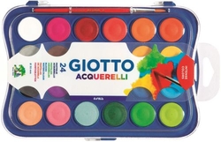 PLASTIC BOX 24 WATERCOLORS GLITTER GIOTTO ASSORTED COLORS