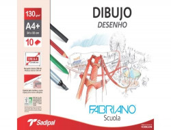 BLOC DEBUXO FABRIANO ESPIRAL A4+ 20H 130G. RECUADRO MICRO