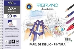 BLOCO DESENHO ESPIRAL TEMPERA-AGUARELA A3+ 20H 160G. FABRIANO