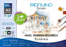 MINIPACK 6+2 LAMINAS ACUARELA A3 350G FABRIANO SCUOLA