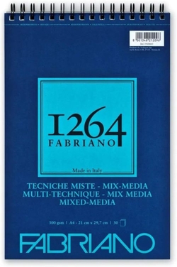 BLOC SPIRALE FABRIANO 1264 MIX-MEDIA A4 30H 300G.