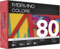 PAQUETE A4 500H 80G FABRIANO COLORE VERMELLO INTENSO