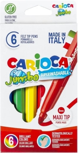 ESTOXO 6 ROTULADORES CARIOCA JUMBO SUPERLAVABLES
