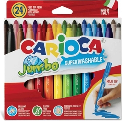 ESTOJO 24 MARCADORES CARIOCA JUMBO SUPERLAVÁBEIS