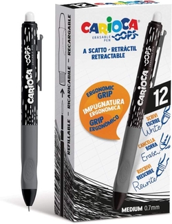 C/12 CANETA APAGÁVEL RETACTIL PRETO CARIOCA OOPS