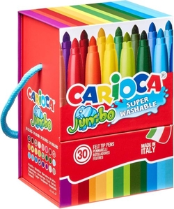 CAIXA 30 MARCADORES CARIOCA JUMBO SUPERLAVÁBEIS