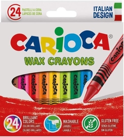 ESTOJO 24 CERAS PASTEL WAX CRAYONS CARIOCA