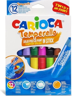 ESTOJO 12 CORES TEMPERA SOLIDA TEMPERELLO 10G COL. SURT.