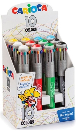 EXPOSITOR 12 CANETAS DE 10 CORES AUTOMATICO