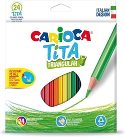 ESTOXO 24 LAPICES DE CORES TRIANGULARES TITA
