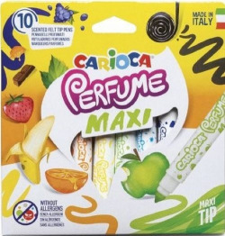 ESTOJO 10 MARCADORES CARIOCA PERFUME MAXI LAVABLES